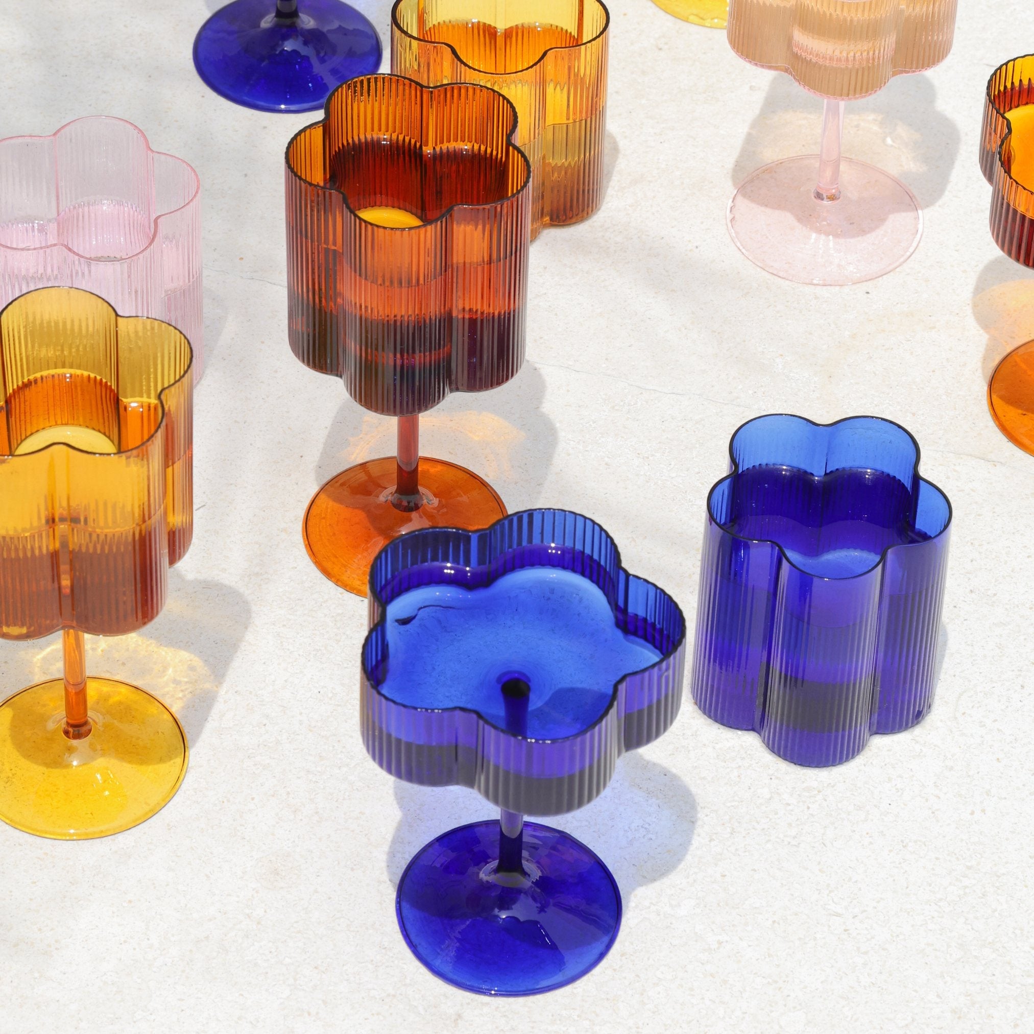 Bloom Tumbler Set Of Two - Azure