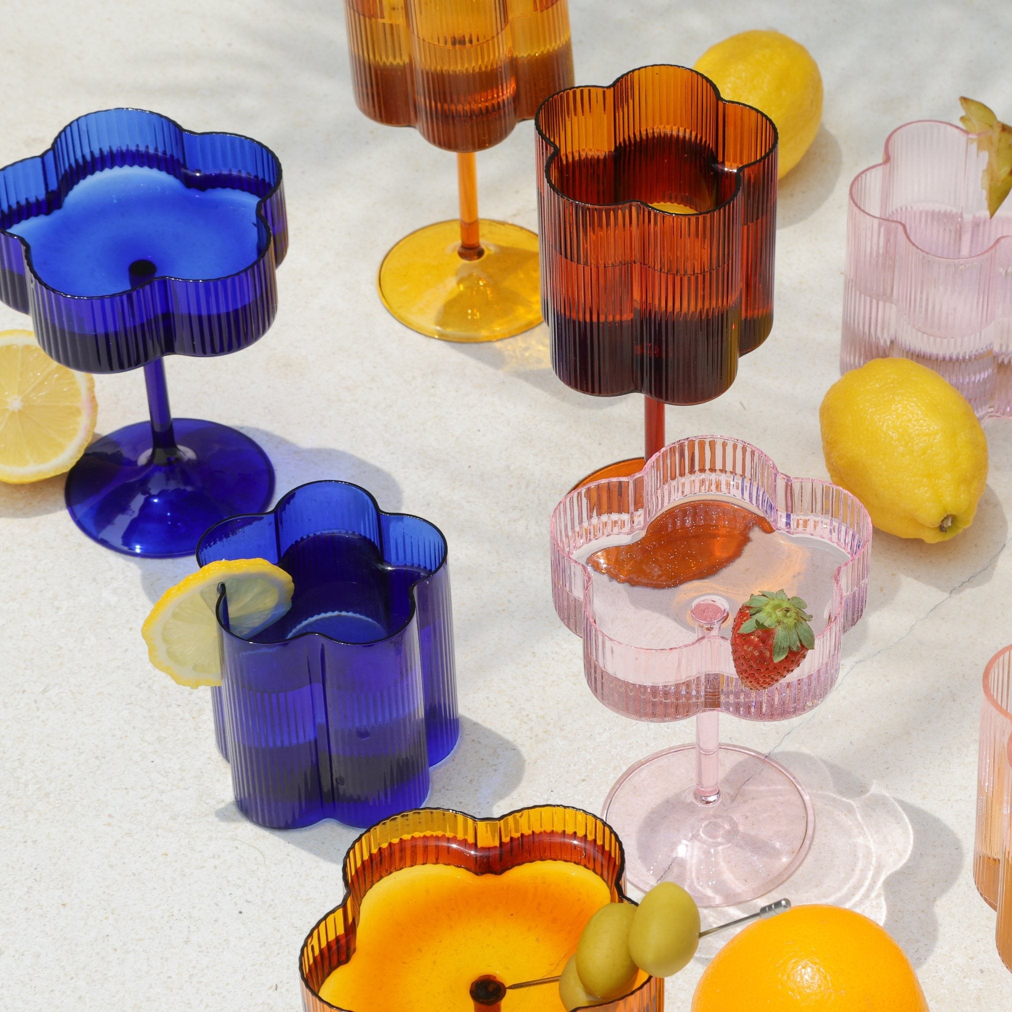 Bloom Tumbler Set Of Two - Azure