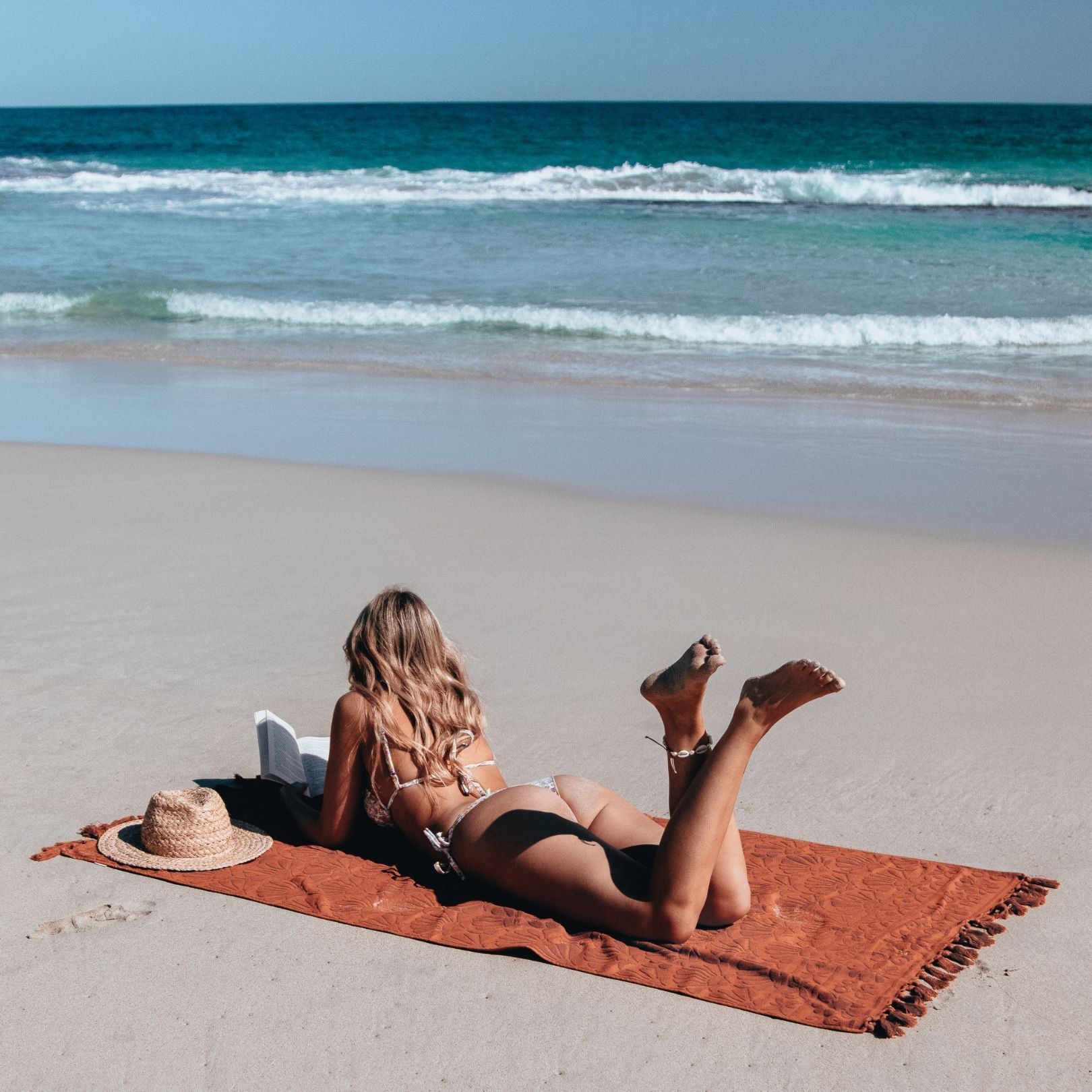 Zali Spice Large Cotton Beach Towel