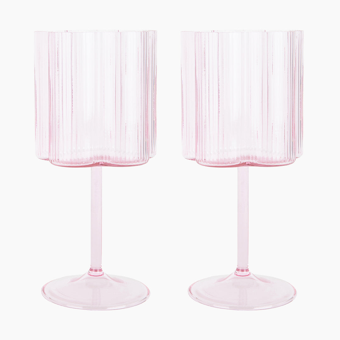 Bloom Wine Glass Set Of Two - Pink