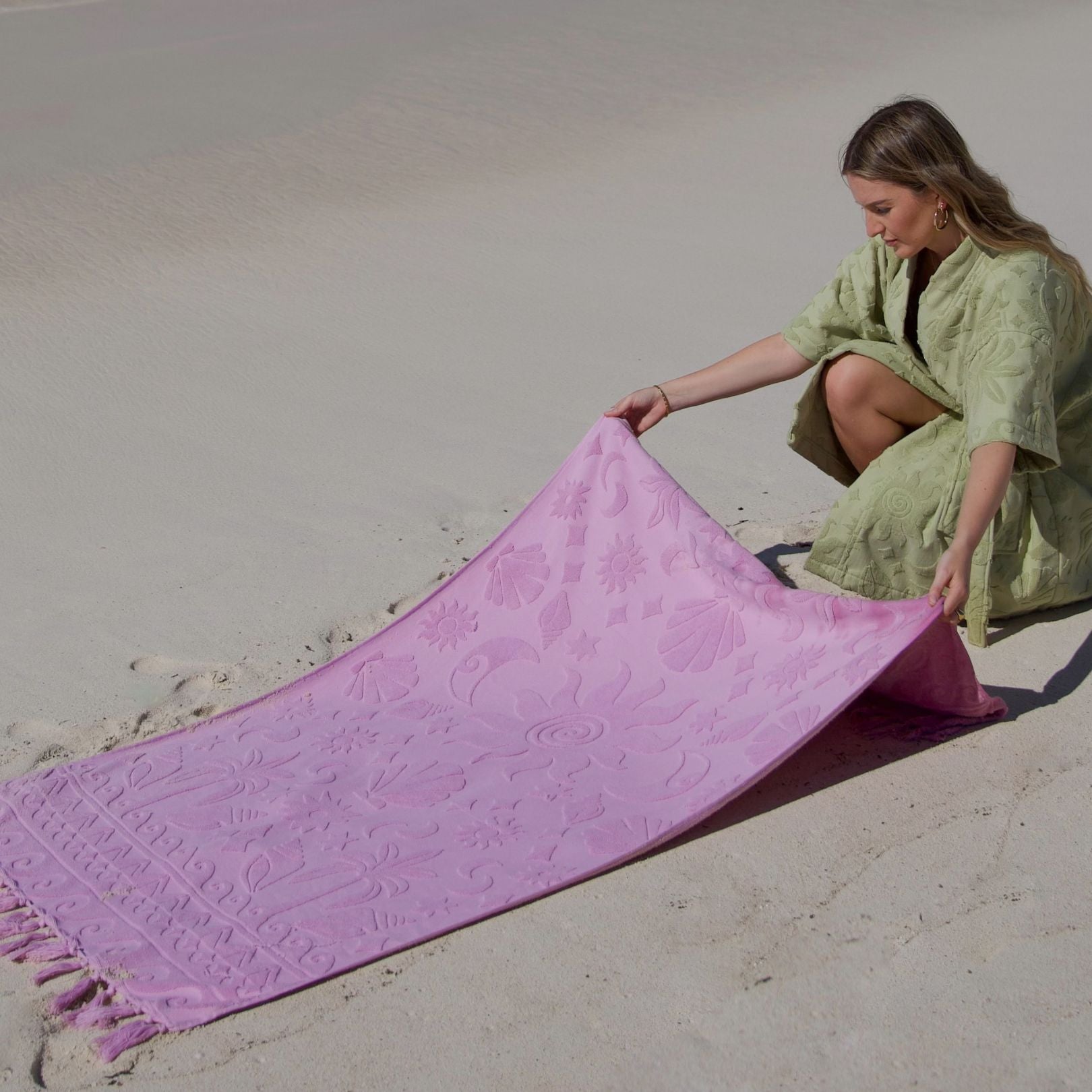 Solstice Lilac Beach Towel