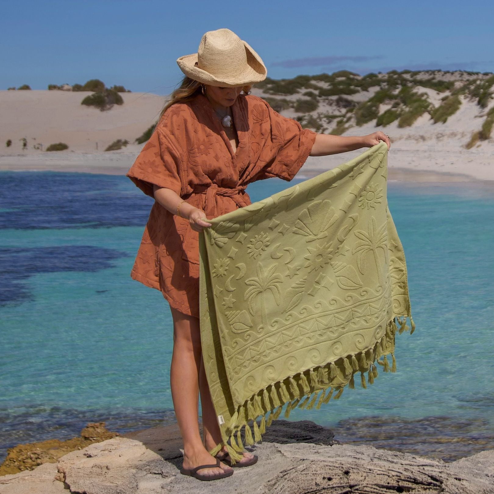 Solstice Matcha Beach Towel