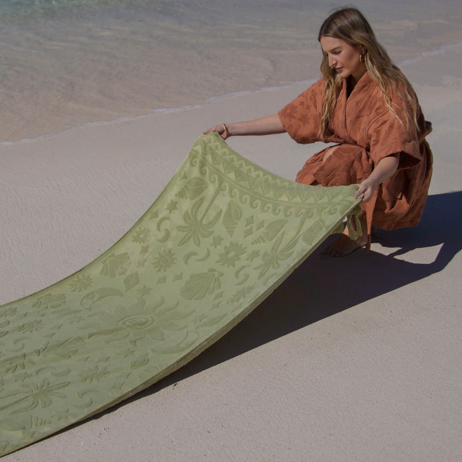 Solstice Matcha Beach Towel