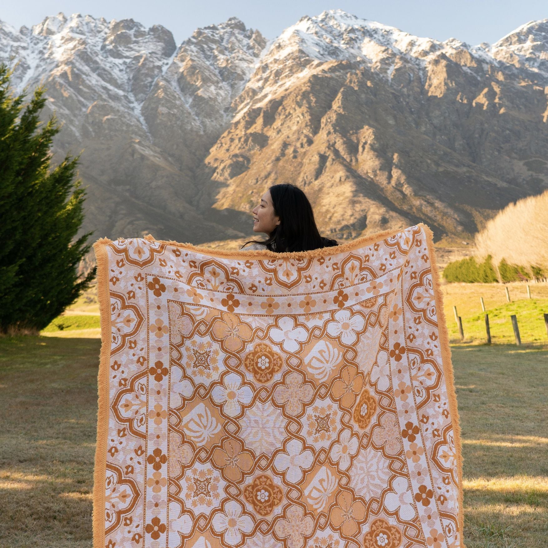 Ochre Woven Picnic Rug