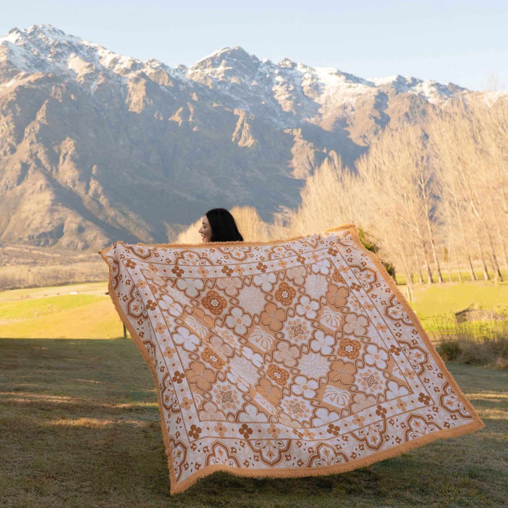 Ochre Woven Picnic Rug