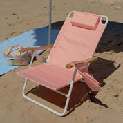 Peach Reclining Beach Chair