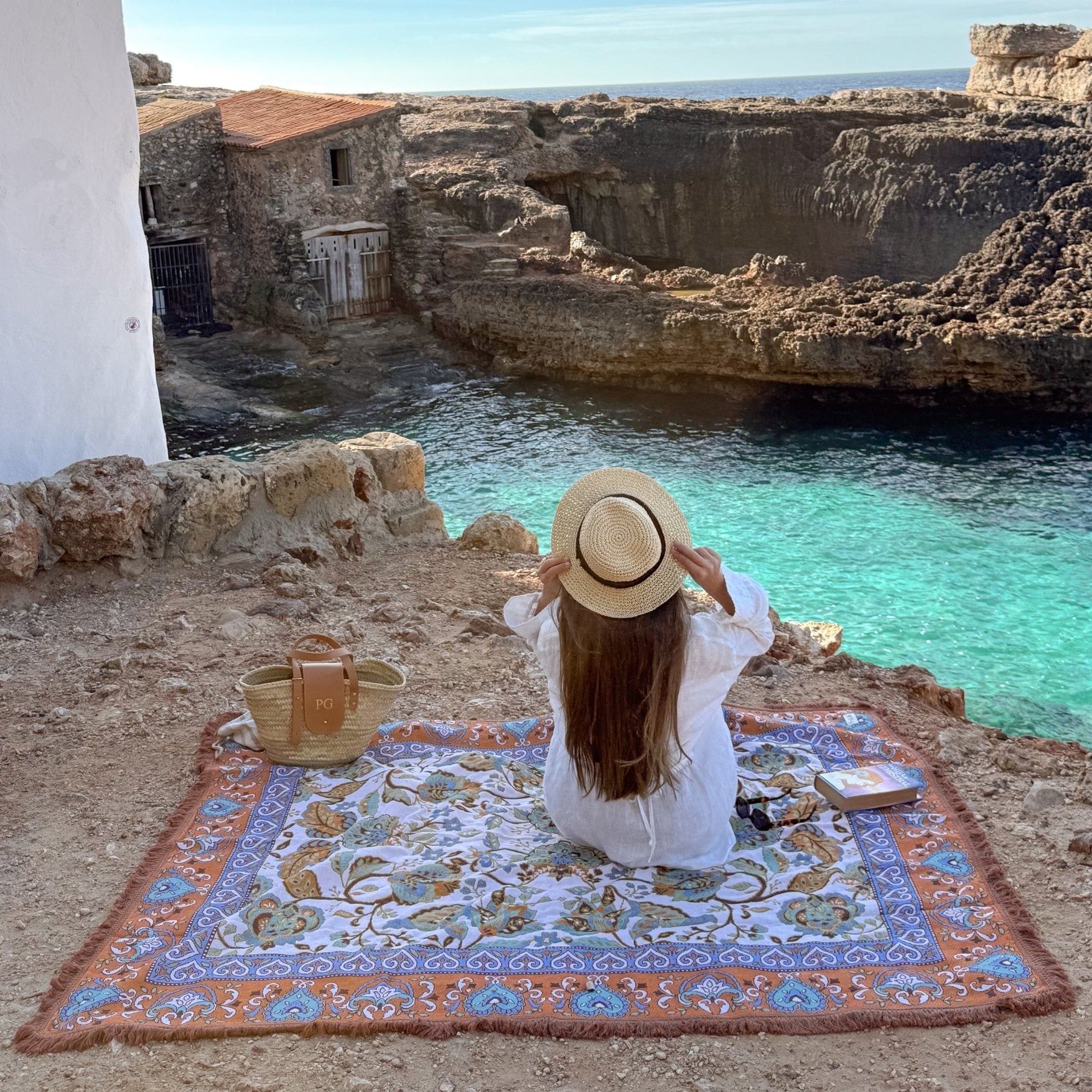 Raffia Woven Picnic Rug XL