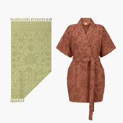 Solstice Chocolate Robe & Matcha Towel Bundle