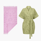 Solstice Matcha Robe & Lilac Towel Bundle