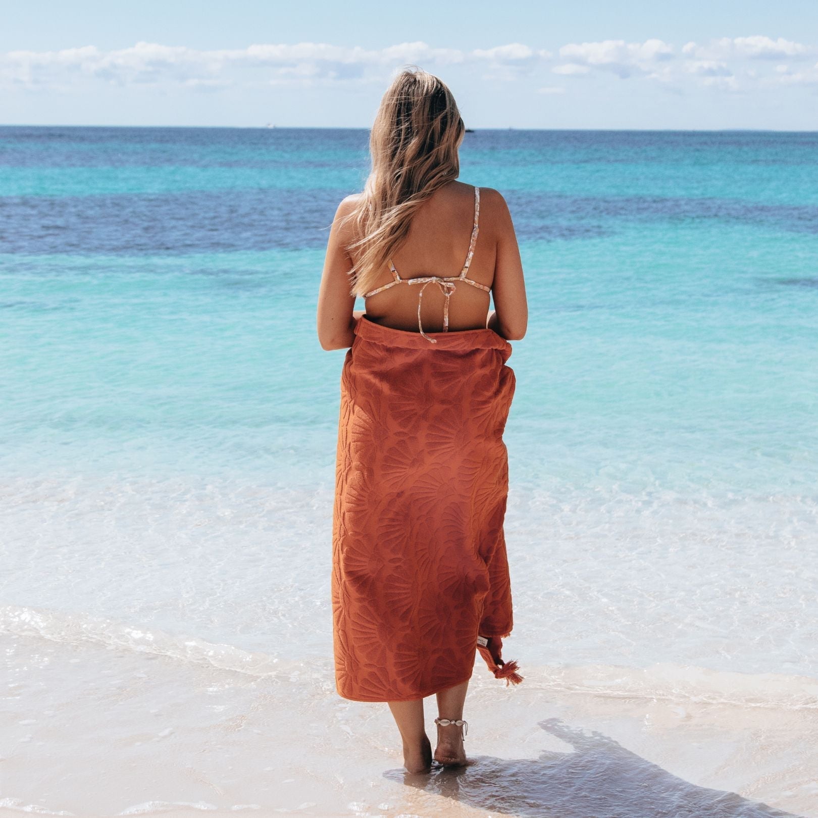 Zali Spice Large Cotton Beach Towel